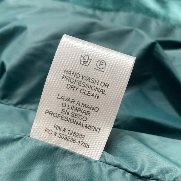 Jason Wu Quilted Puffer Jacket Emerald Green Velvet Soft Women's Small - Picture 9 of 11